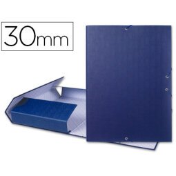 Carpeta proyectos liderpapel folio lomo 30mm carton forradoazul