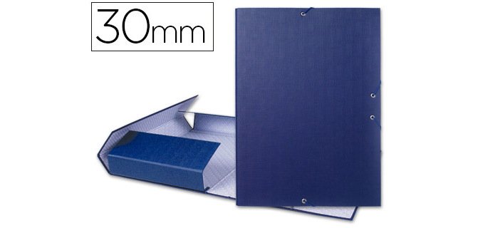 Carpeta proyectos liderpapel folio lomo 30mm carton forradoazul