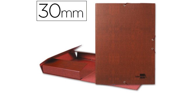 Carpeta proyectos liderpapel folio lomo 30mm carton forrado cuero