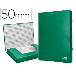 Carpeta proyectos liderpapel folio lomo 50mm carton forradoverde