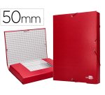Carpeta proyectos liderpapel folio lomo 50mm carton forradoroja
