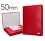 Carpeta proyectos liderpapel folio lomo 50mm carton forradoroja