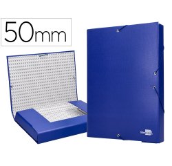 Carpeta proyectos liderpapel folio lomo 50mm carton forradoazul