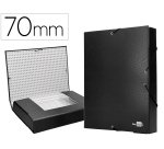 Carpeta proyectos liderpapel folio lomo 70mm carton forrado negra