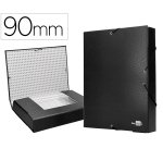 Carpeta proyectos liderpapel folio lomo 90mm carton forrado negra