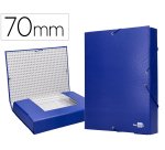 Carpeta proyectos liderpapel folio lomo 70mm carton forrado azul