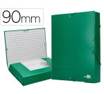 Carpeta proyectos liderpapel folio lomo 90mm carton forrado verde