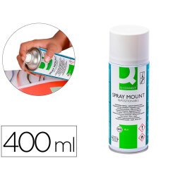 Pegamento q-connect spray quick mount adhesivo reposicionable bote de 400 ml