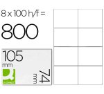 Etiqueta adhesiva q-connect kf10659 tamaño 105x74 mm fotocopiadora laser ink-jet caja con 100 hojas din a4