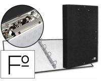 Carpeta de 4 anillas 25mm redondas liderpapel folio carton forrado paper coat con miniclip y solapas