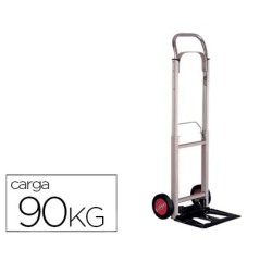 Carretilla portapaquetes q-connect con ruedas plegablesen aluminio carga 90 kg 1110x390x410 mm