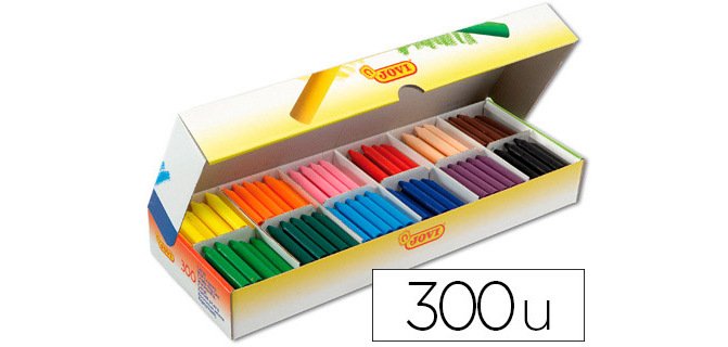 Lapices cera jovicolor caja con 300 unidades colores surtidos