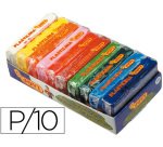 Plastilina Jovi -bandeja con 10 paquetes colores 