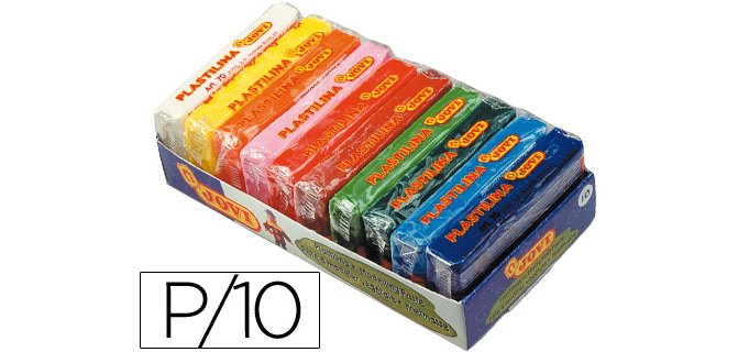 Plastilina Jovi -bandeja con 10 paquetes colores 
