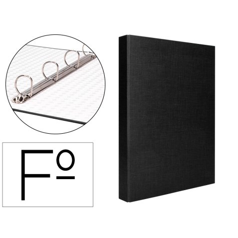 Carpeta de 2 o 4 anillas mixtas 25 o 40 mm liderpapel folio carton forrado paper coat compresor plástico