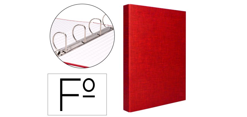 Carpeta de 2 o 4 anillas mixtas 25 o 40 mm liderpapel folio carton forrado paper coat compresor plástico