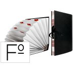 Carpeta fuelle liderpapel folio carton forrado negra