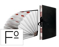 Carpeta fuelle liderpapel folio carton forrado negra