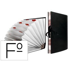Carpeta fuelle liderpapel folio carton forrado negra