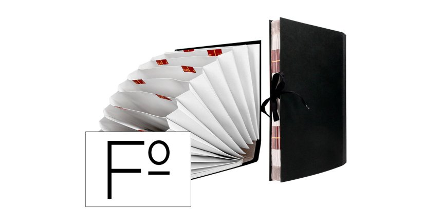 Carpeta fuelle liderpapel folio carton forrado negra