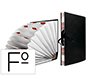 Carpeta fuelle liderpapel folio carton forrado negra