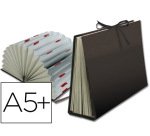 Carpeta fuelle liderpapel cuarto carton forrado negra