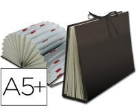 Carpeta fuelle liderpapel cuarto carton forrado negra
