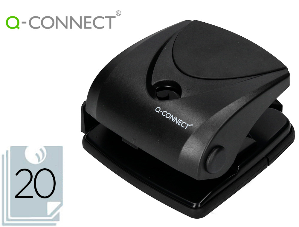 Taladradora de papel oficina Q-connect KF02155 Azul 20 hojas