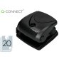 Taladrador q-connect kf01234 negro abertura 2 mm capacidad 20 hojas