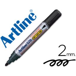 Rotulador artline marcador permanente 170 negro punta redonda 2 mm antisecado