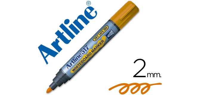 Rotulador artline pizarra ek-517 naranja punta redonda 2 mm tinta de bajo olor