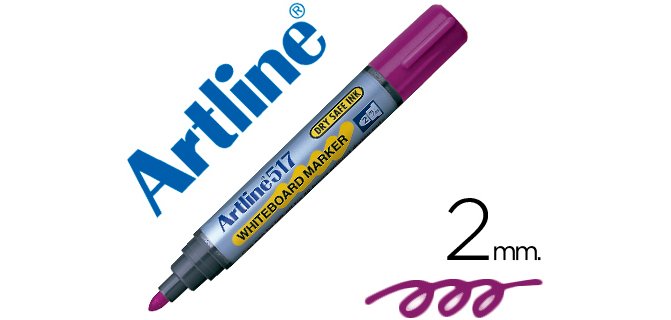 Rotulador artline pizarra ek-517 violeta punta redonda 2 mm tinta de bajo olor