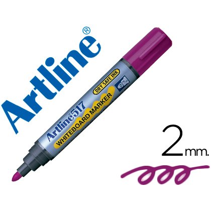 Rotulador artline pizarra ek-517 violeta punta redonda 2 mm tinta de bajo olor