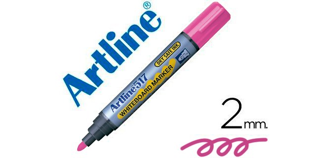 Rotulador artline pizarra ek-517 rosa punta redonda 2 mm tinta de bajo olor