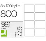 Etiqueta adhesiva q-connect kf01588 tamaño 99,1x67,7 mm fotocopiadora laser ink-jet caja con 100 hojas din a4
