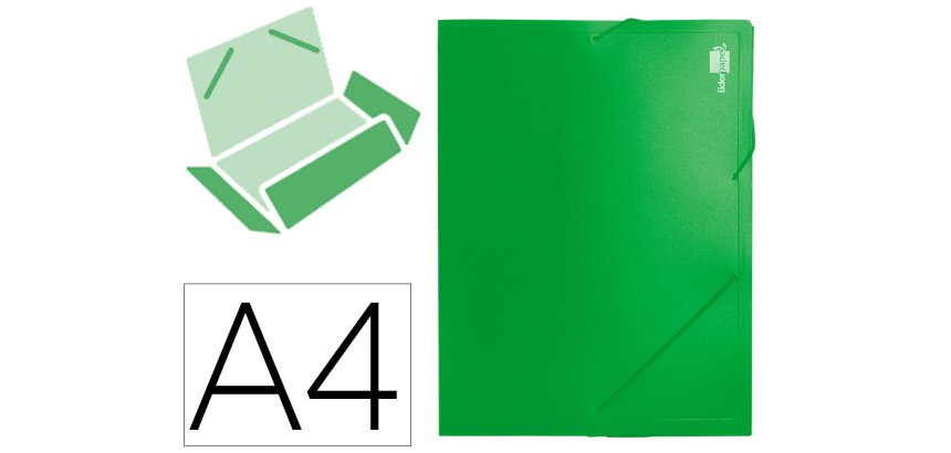 Carpeta liderpapel portadocumentos 36903 polipropileno dina4 verde lomo 50 mm