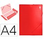 Carpeta liderpapel portadocumentos polipropileno din a4 roja lomo 50 mm