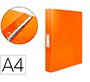 Carpeta liderpapel 4 anillas 25 mm mixtas 43431 polipropileno din a4 naranja serie frosty