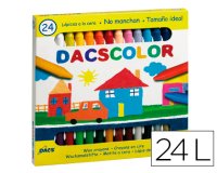 Lapices cera dacscolor caja de 24 colores