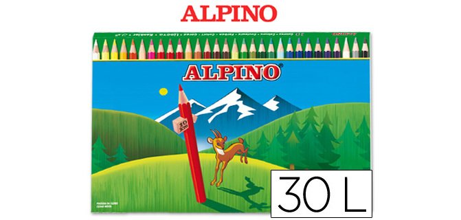 Lapices de colores alpino 659 caja de 30 colores largos