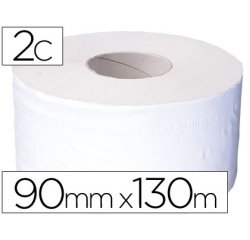 Papel higienico jumbo 2 capas celulosa pura rollo de 91 m para dispensador 925