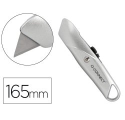 Cuter q-connect metalico ancho retractil con mecanismo de bloqueo cuchilla 18 mm xd-53 blister 1 unidad