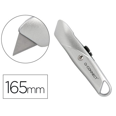 Cuter q-connect metalico ancho retractil con mecanismo de bloqueo cuchilla 18 mm xd-53 blister 1 unidad