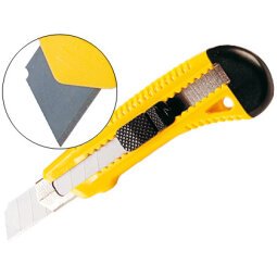 Cuter q-connect plastico ancho retractil cuchilla 18 mm xd-38 blister 1 unidad