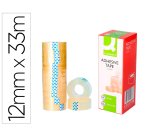 Cinta adhesiva q-connect transparente 33 m x 12 mm