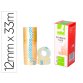 Cinta adhesiva q-connect transparente 33 mt x 12 mm