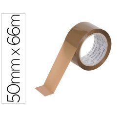 Cinta adhesiva polipropileno havana  45 micras  q-connect 66 m x 50 mm 