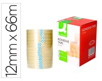 Cinta adhesiva q-connect transparente 66 mt x 12 mm