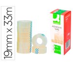 Cinta adhesiva q-connect transparente 33 mt x 19 mm