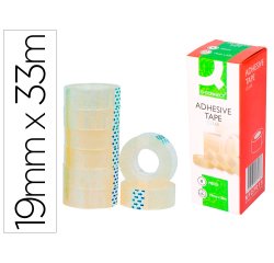 Cinta adhesiva q-connect transparente 33 mt x 19 mm